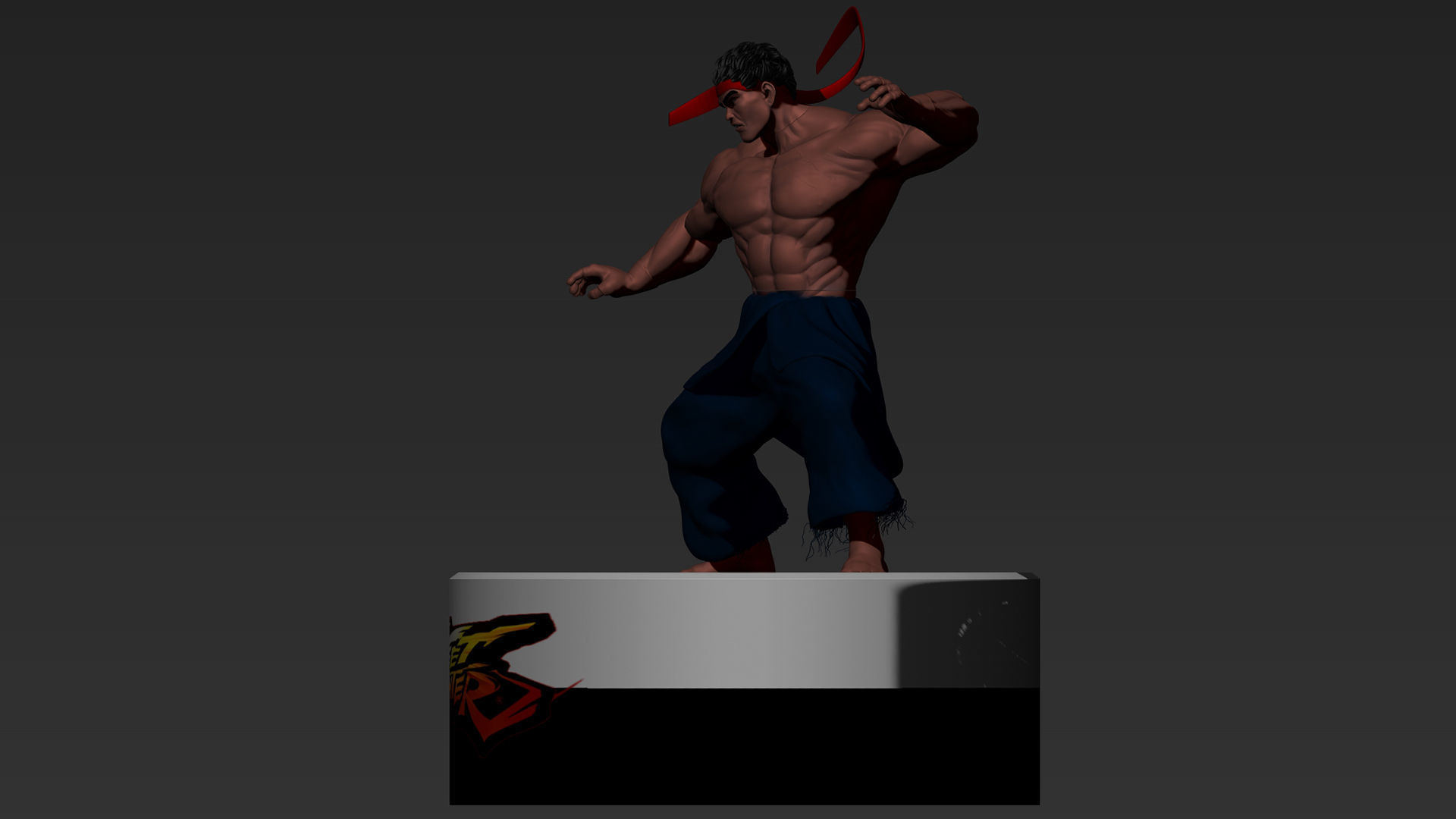 street fighter Dark Ryu 3D print model_1