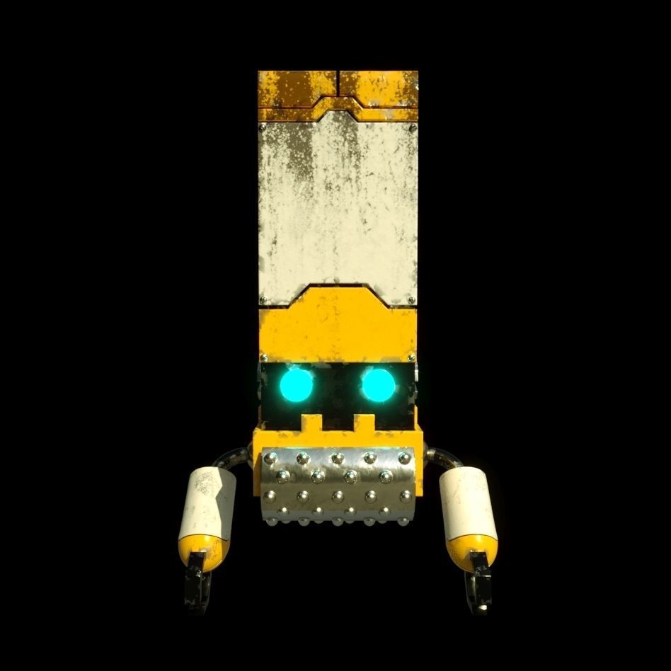 Cube Robot 3D model_1