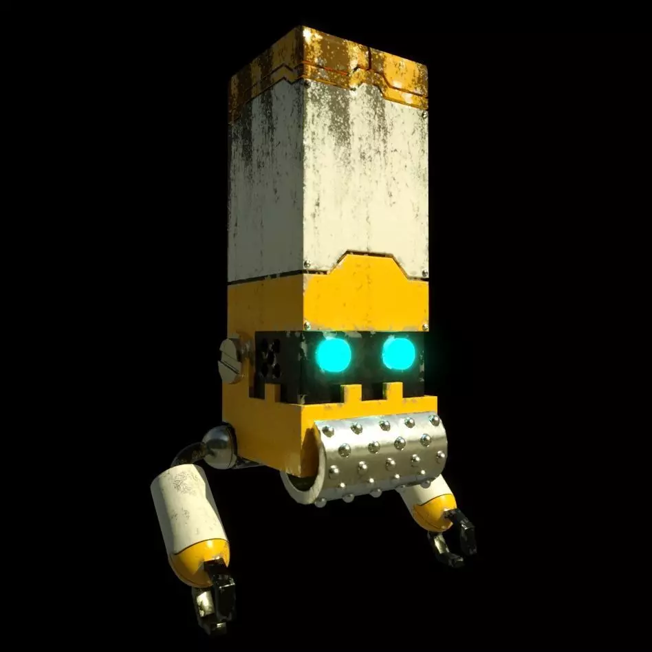 Cube Robot 3D model_0