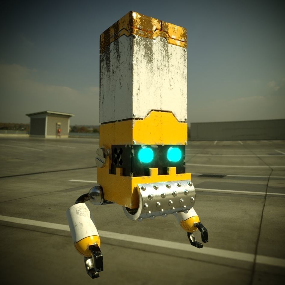 Cube Robot 3D model_3