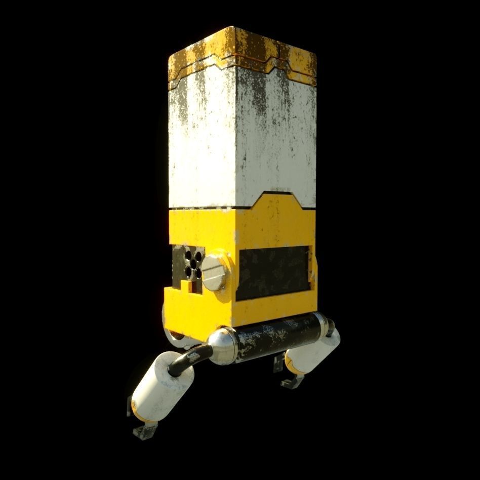 Cube Robot 3D model_2