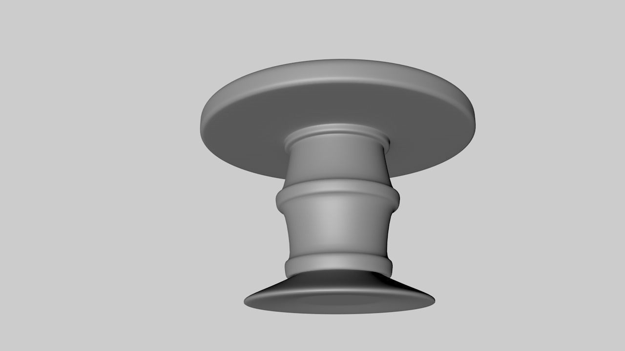 Small Round Table 3D model_3