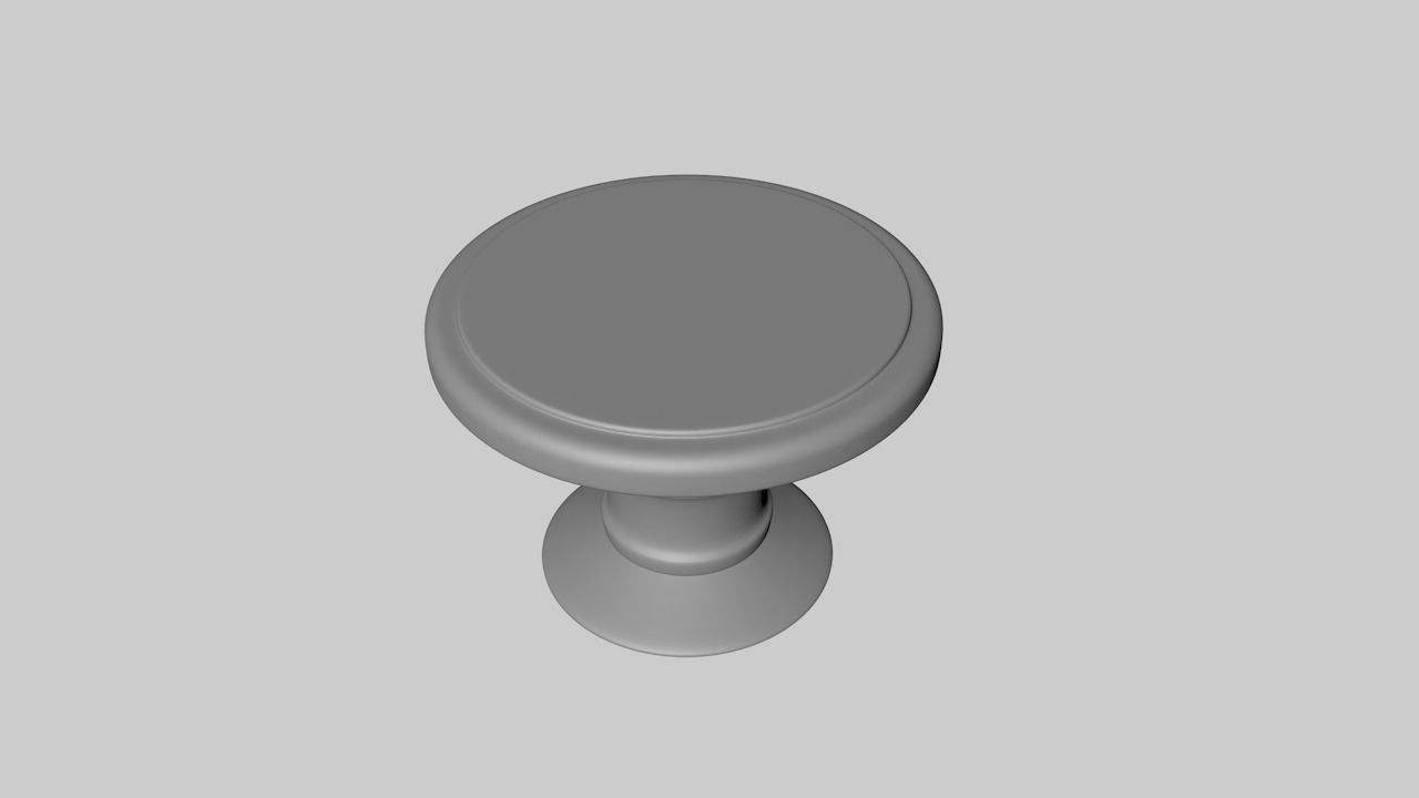 Small Round Table 3D model_1