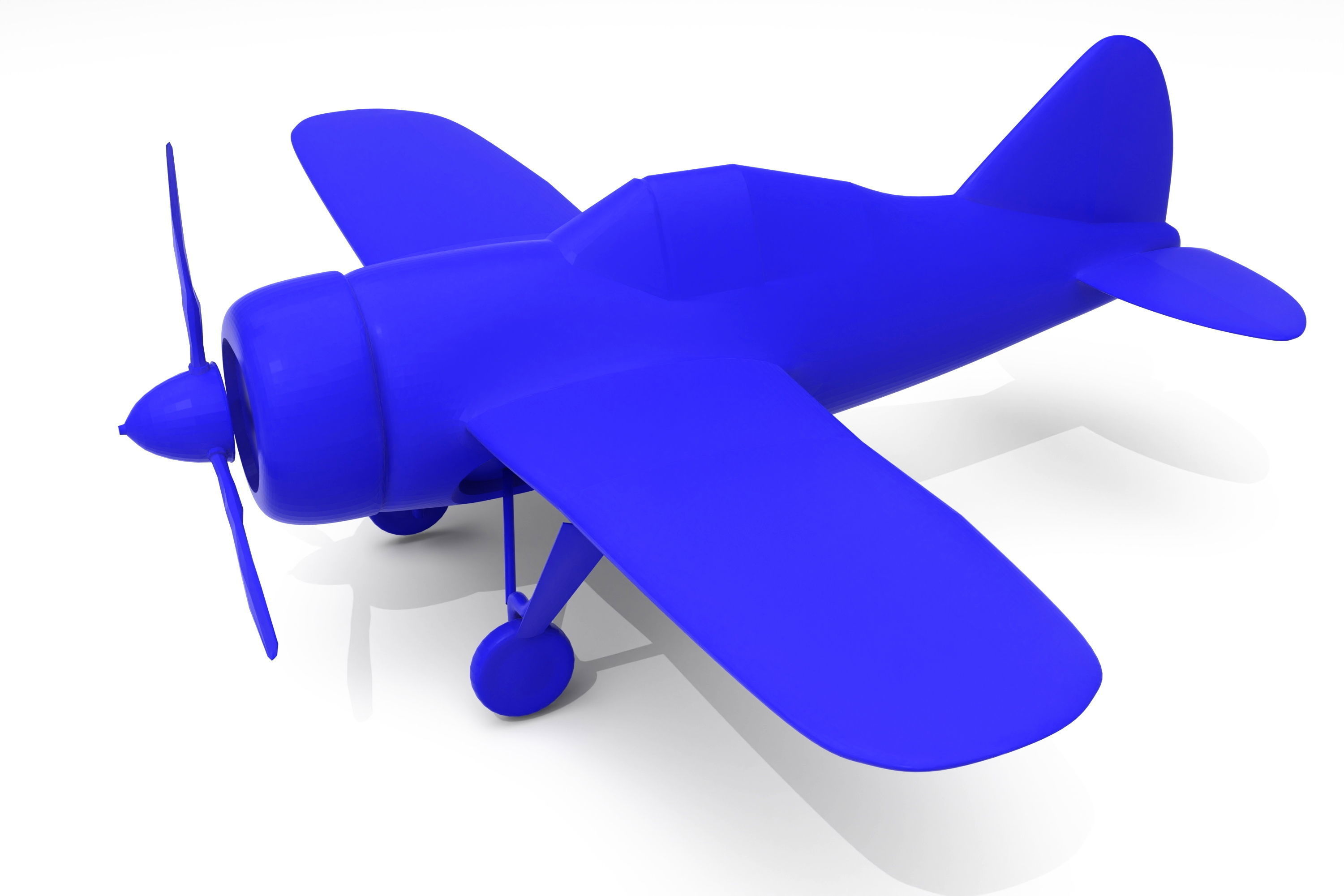 Brewster F2A Buffalo -  3D Print Ready simple 3D print model_1
