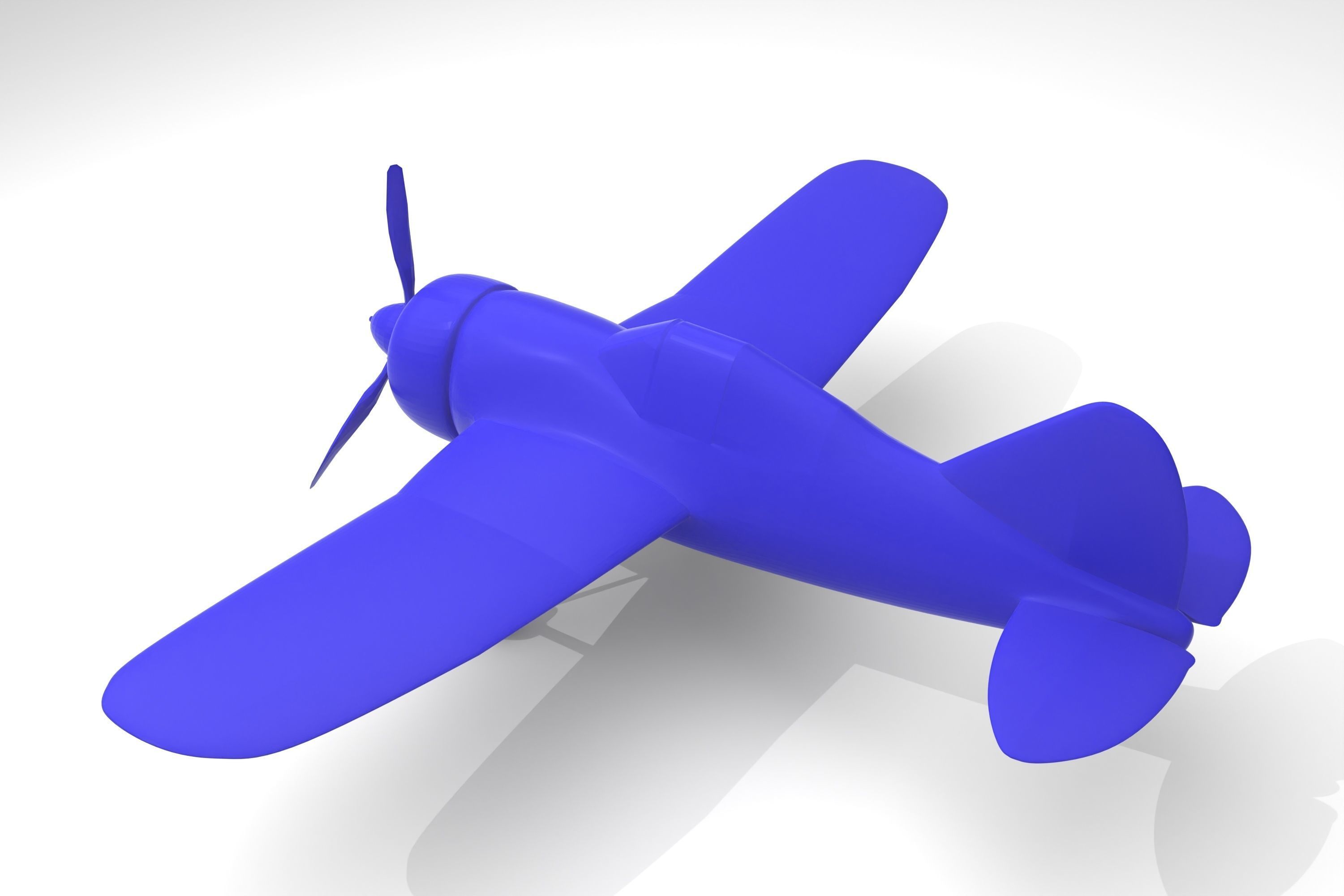 Brewster F2A Buffalo -  3D Print Ready simple 3D print model_2