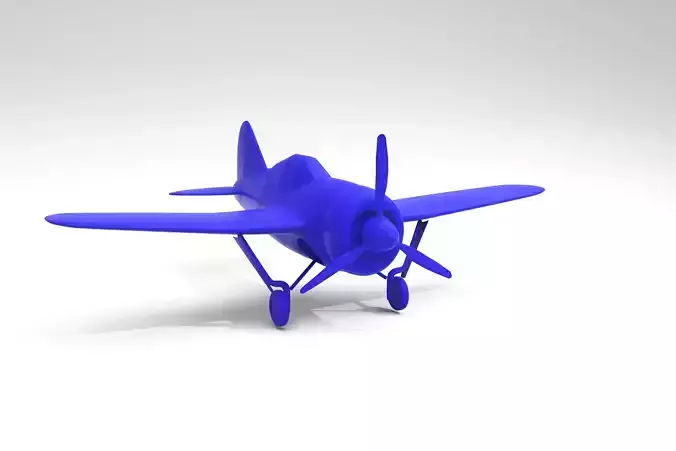 Brewster F2A Buffalo -  3D Print Ready simple