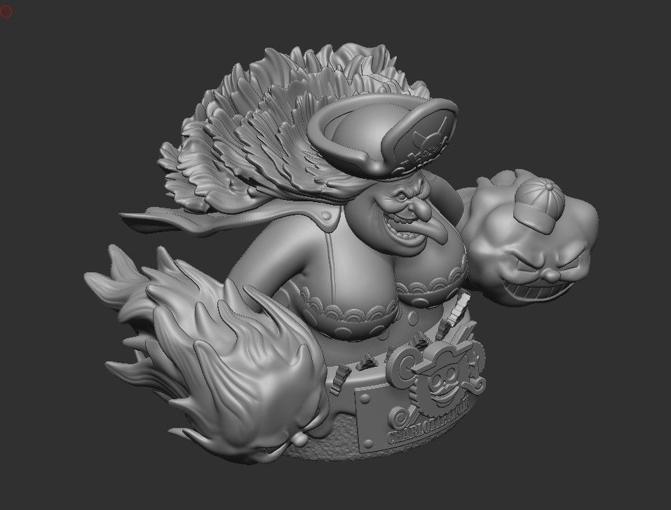 Big Mom Charlotte Linlin Bust One Piece 3D multi pieces 3D print model_11