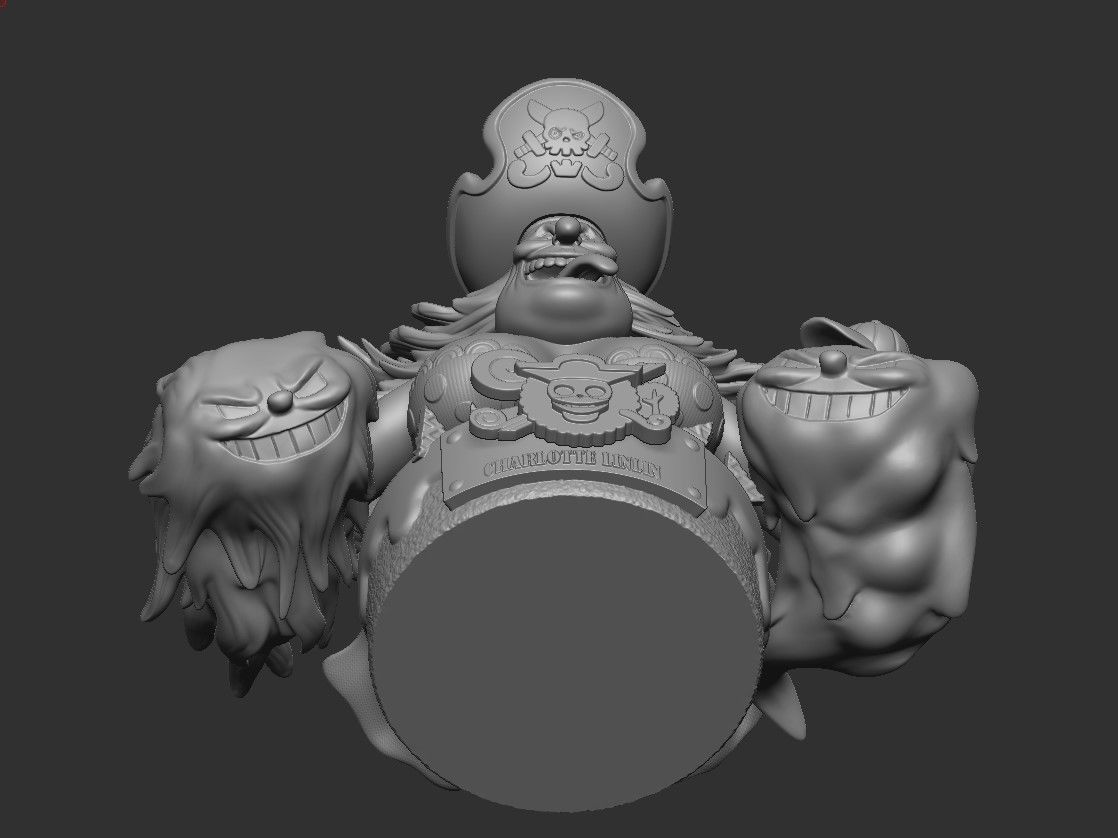 Big Mom Charlotte Linlin Bust One Piece 3D multi pieces 3D print model_9