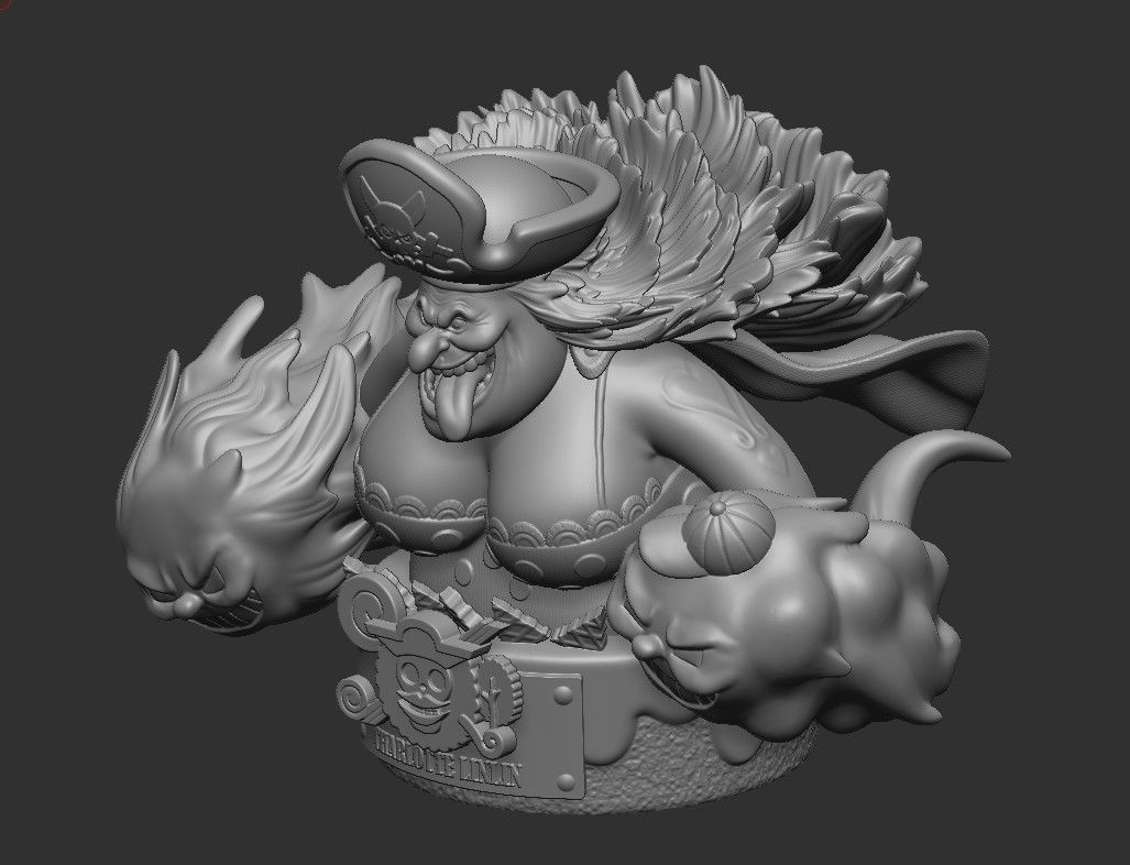 Big Mom Charlotte Linlin Bust One Piece 3D multi pieces 3D print model_10