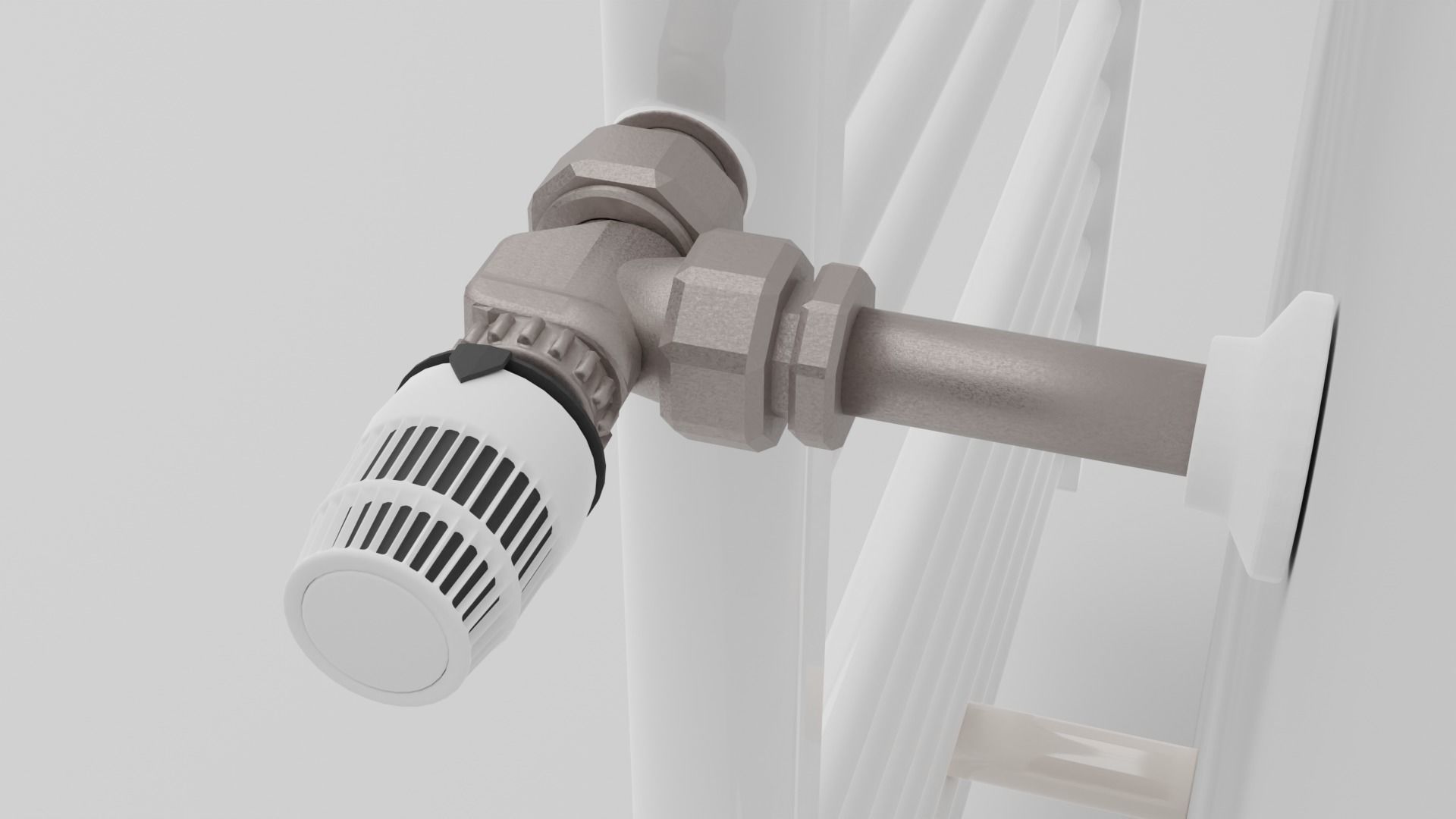 Radiator heated towel rail 3D model_2