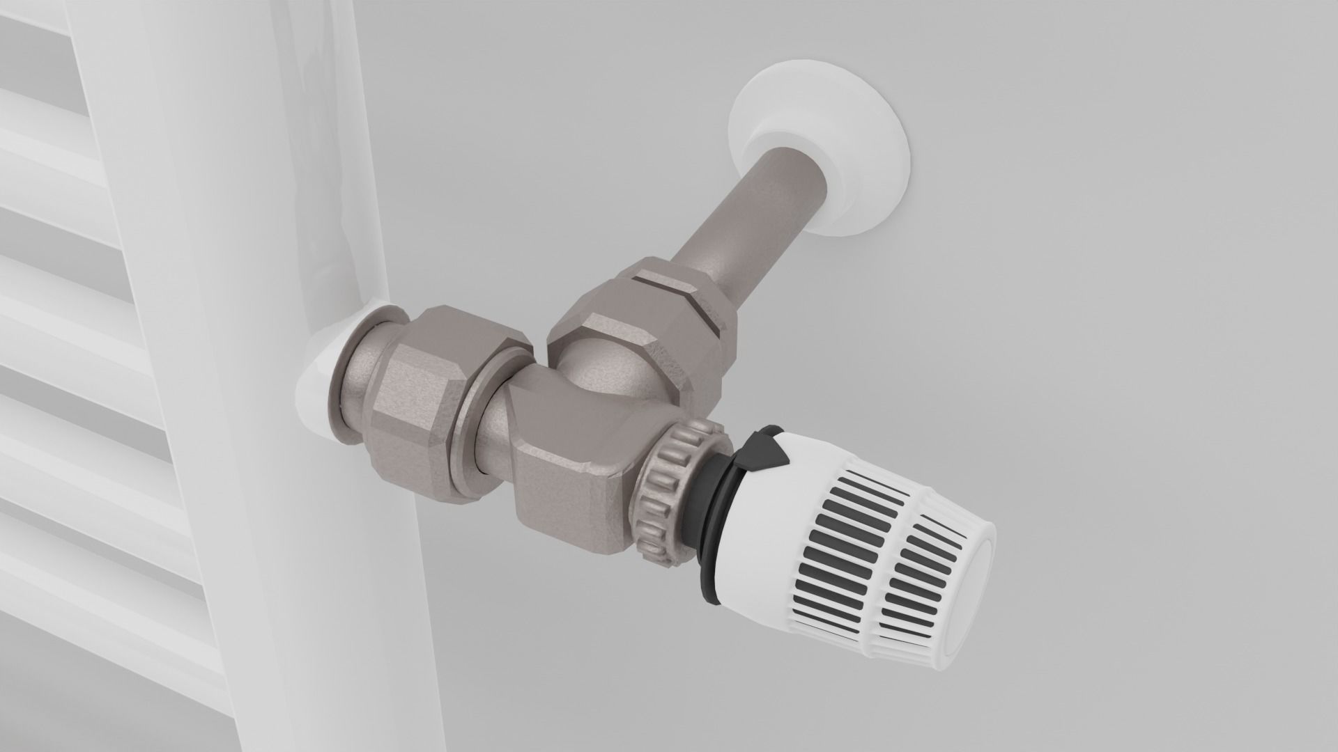 Radiator heated towel rail 3D model_3