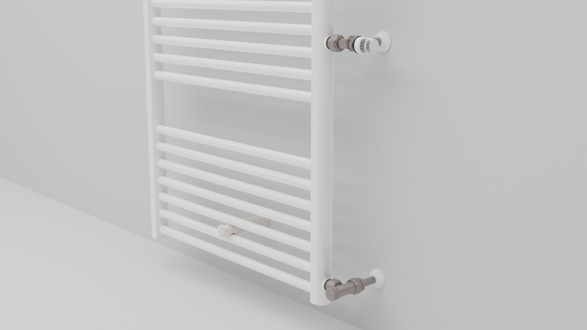 Radiator heated towel rail 3D model_1