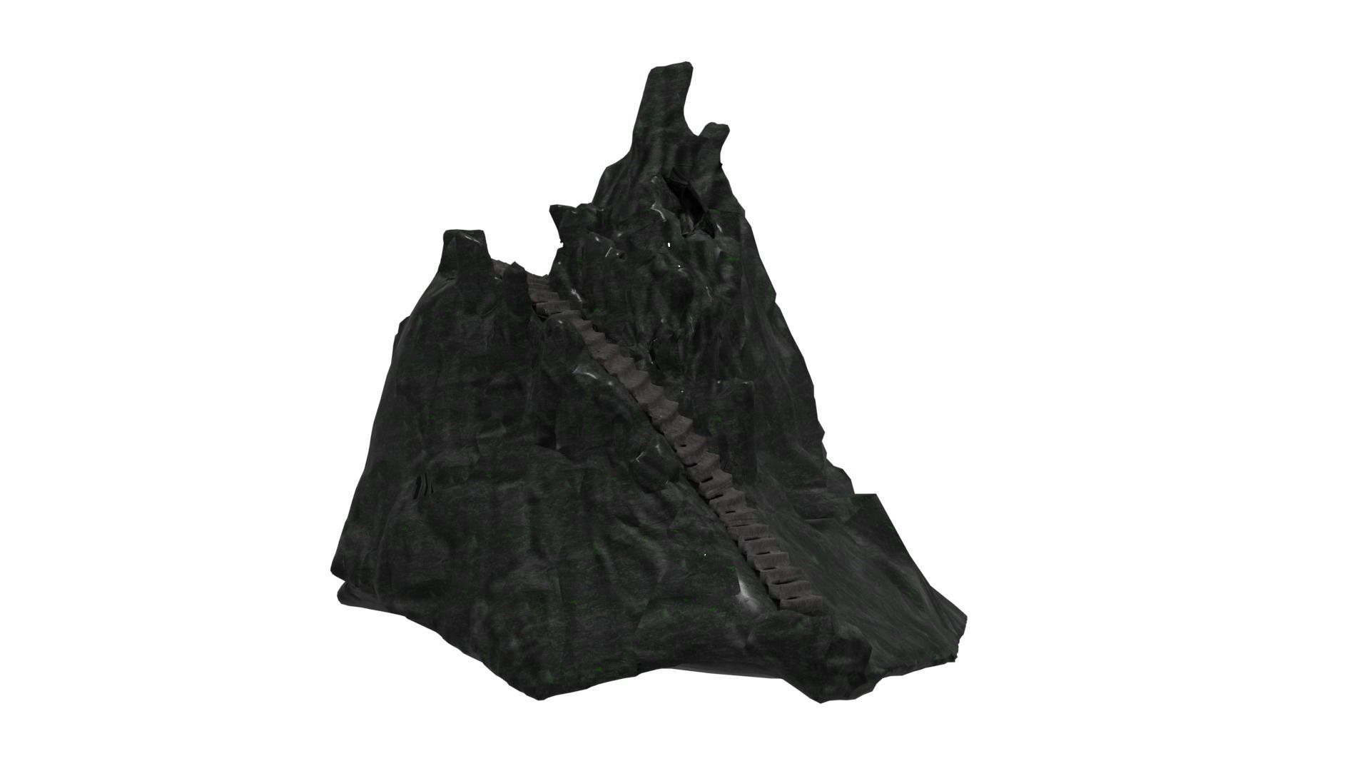 Stairs in the Mountain to Heaven Low poly Low-poly 3D model_3