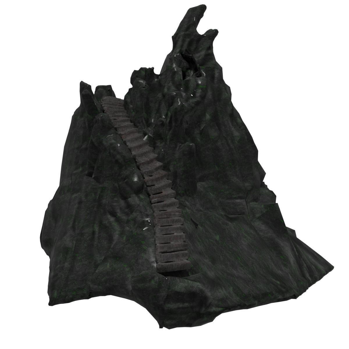 Stairs in the Mountain to Heaven Low poly Low-poly 3D model_1