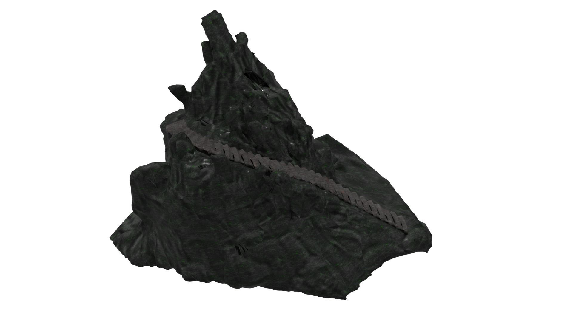 Stairs in the Mountain to Heaven Low poly Low-poly 3D model_8