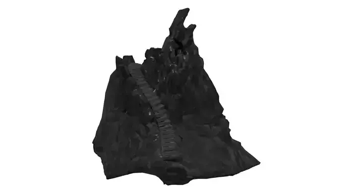 Stairs in the Mountain to Heaven Low poly