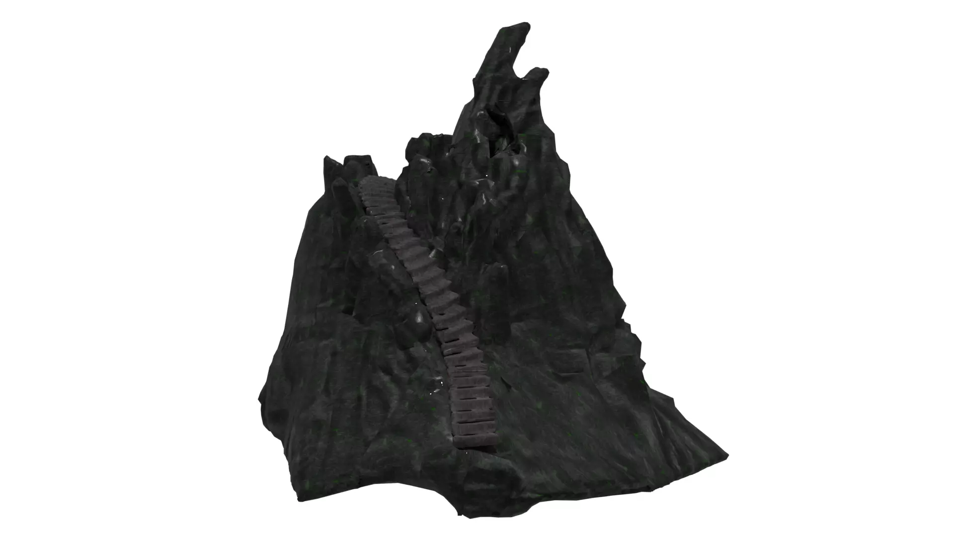 Stairs in the Mountain to Heaven Low poly Low-poly 3D model_0