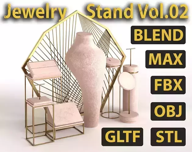 8 Jewelry Stand Vol 02 3D model
