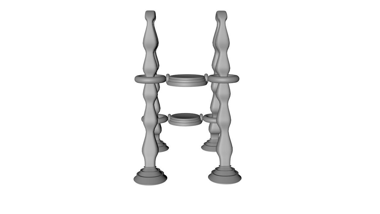 Sci-Fi Ladder 3D model_1