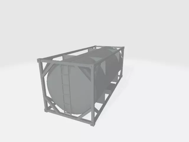 N Scale 20 Foot Intermodal Tank 3D print model_0