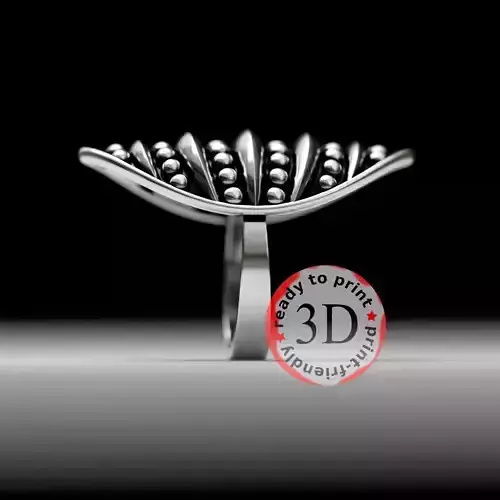 Ring for easy printing and casting 3D print model 3D print model