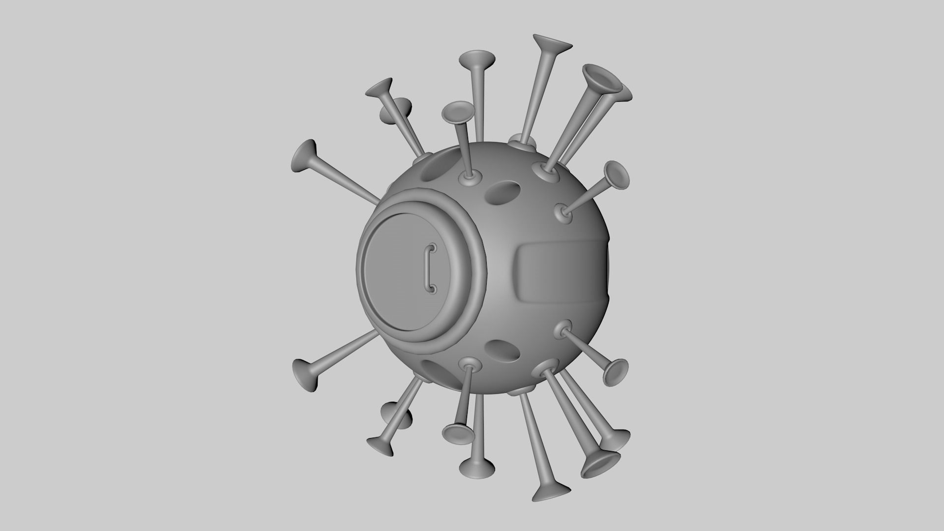 Corona Spaceship 3D model_1