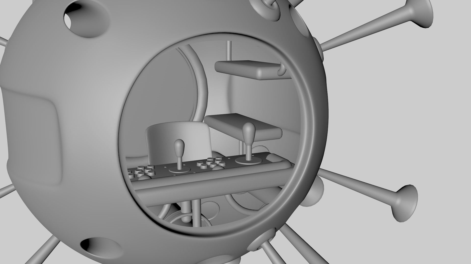 Corona Spaceship 3D model_3