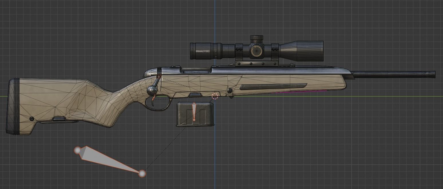 Steyr Scout Sniper Rifle Low-poly 3D model_5