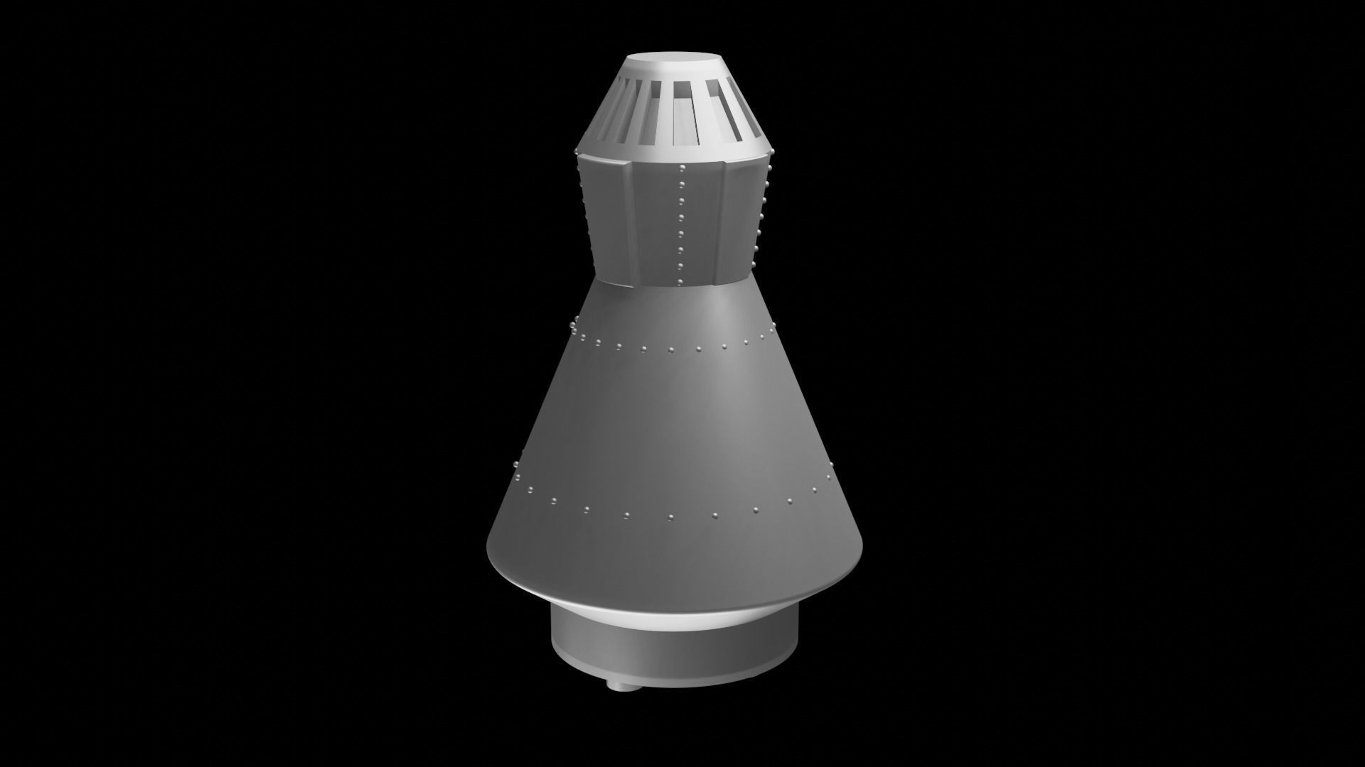 Aurora 7 Spaceship Free low-poly 3D model_3