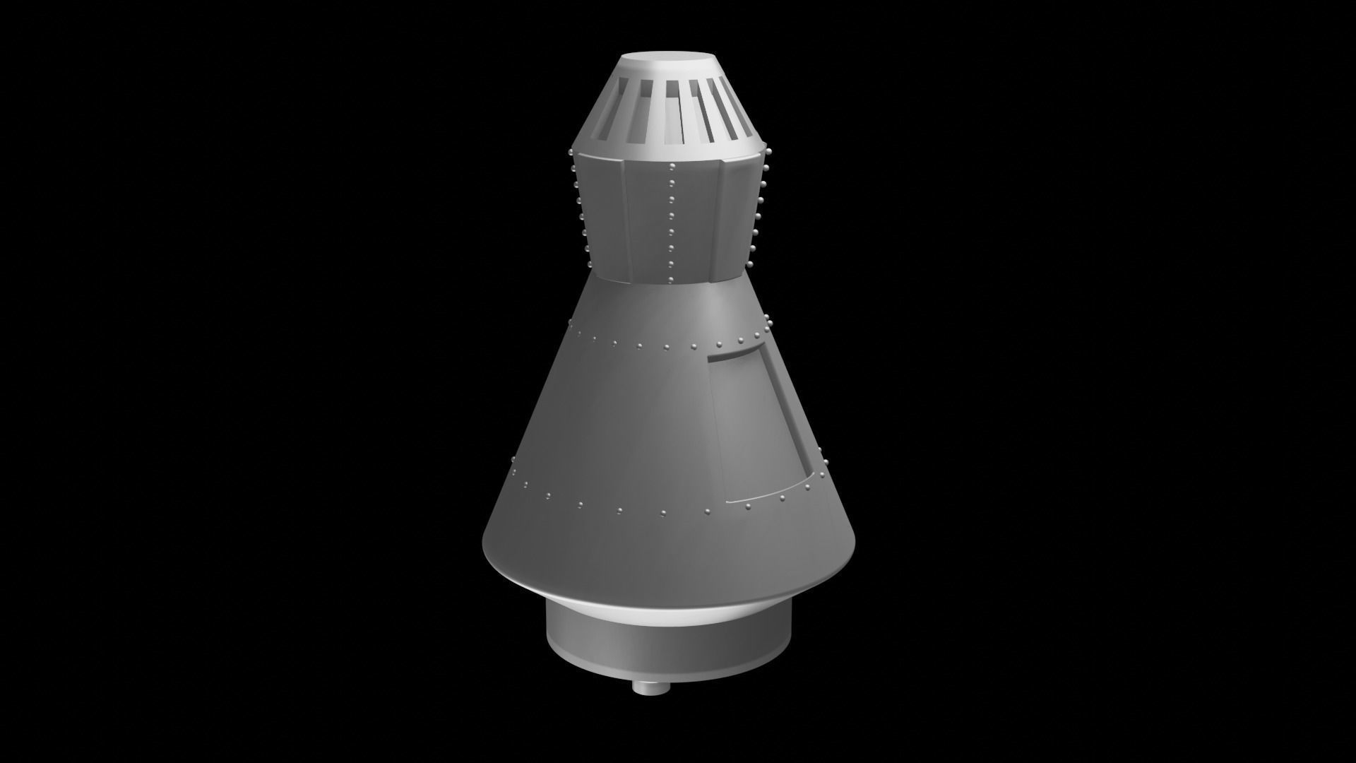 Aurora 7 Spaceship Free low-poly 3D model_2