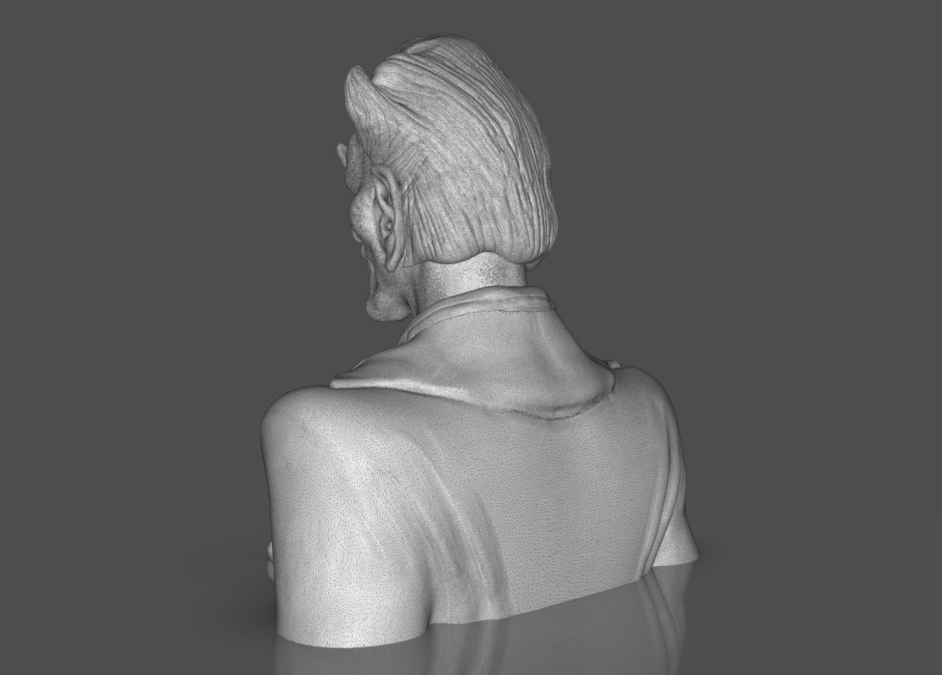 Stylized Joker Bust 3D print model_42