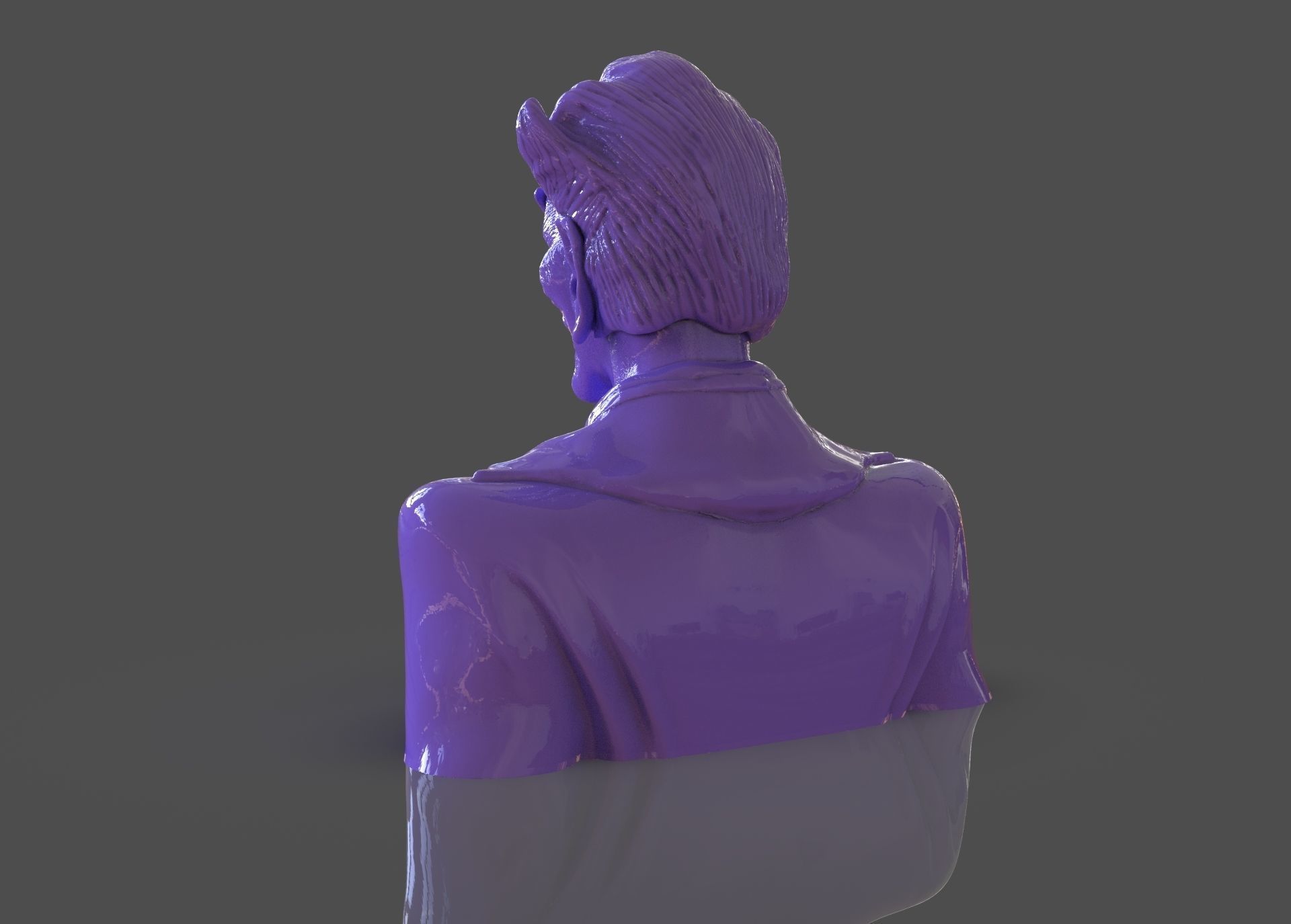 Stylized Joker Bust 3D print model_23