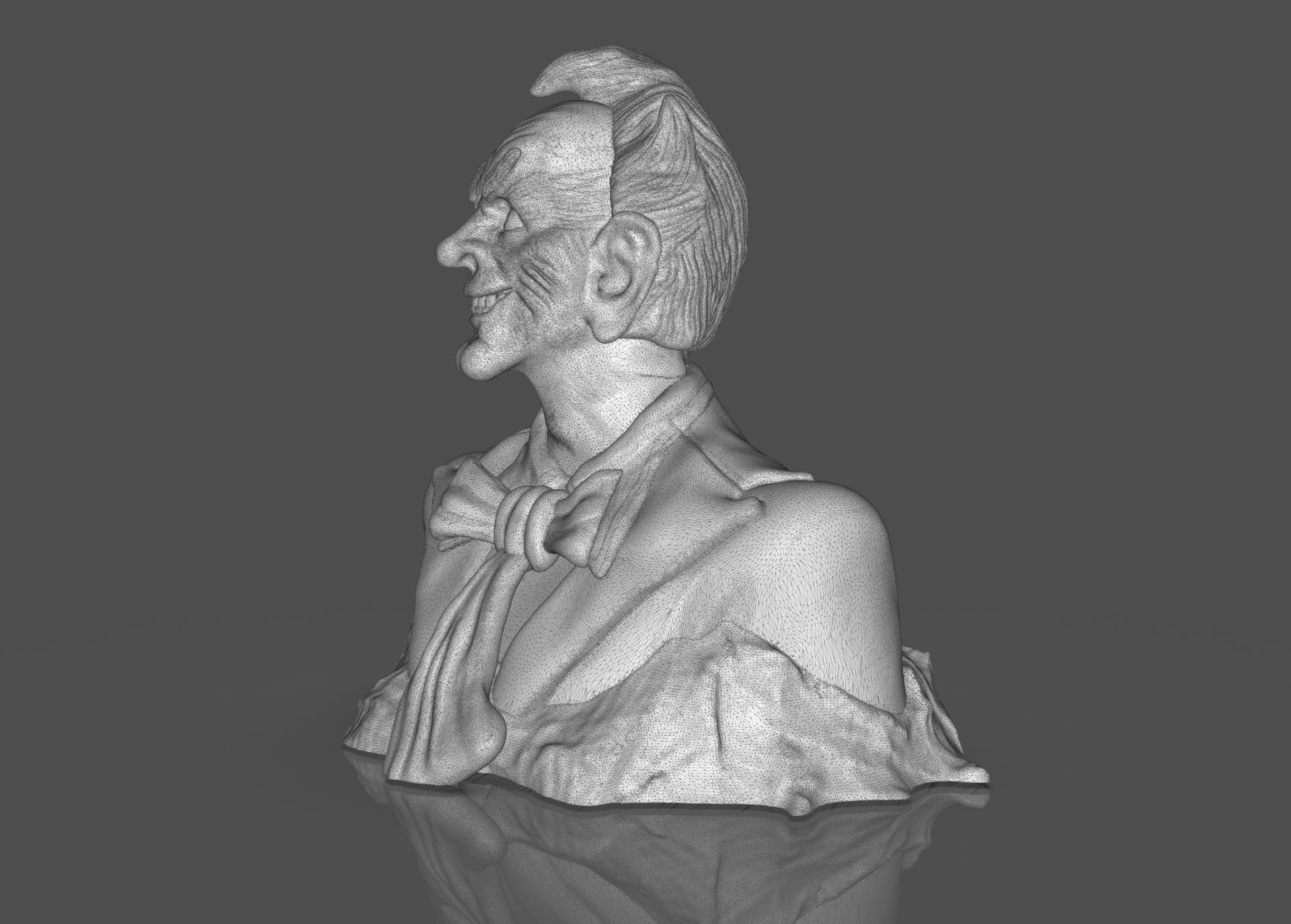 Stylized Joker Bust 3D print model_30