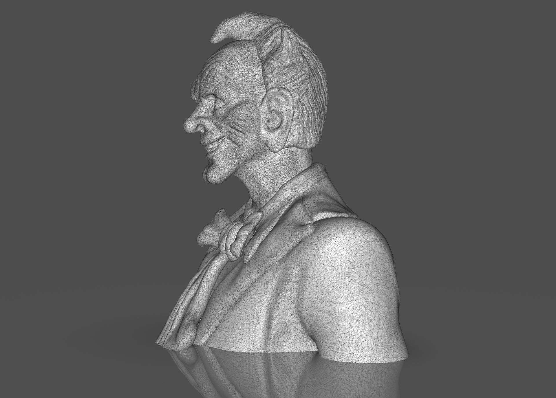 Stylized Joker Bust 3D print model_40