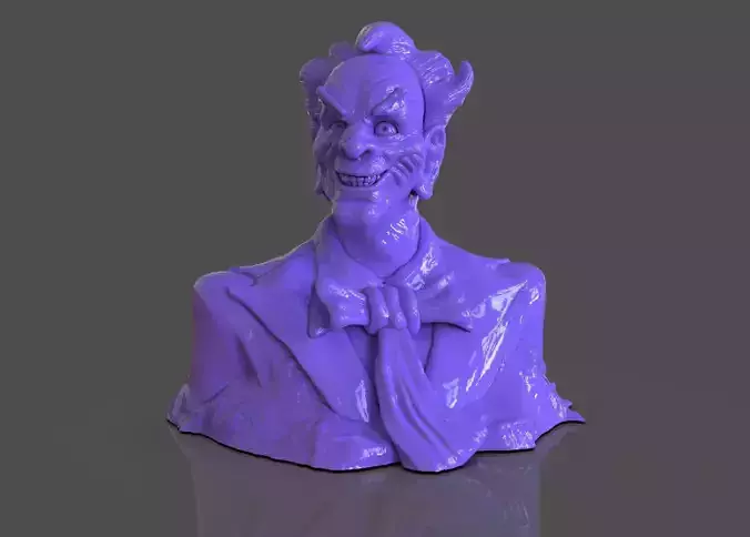 Stylized Joker Bust 3D print model