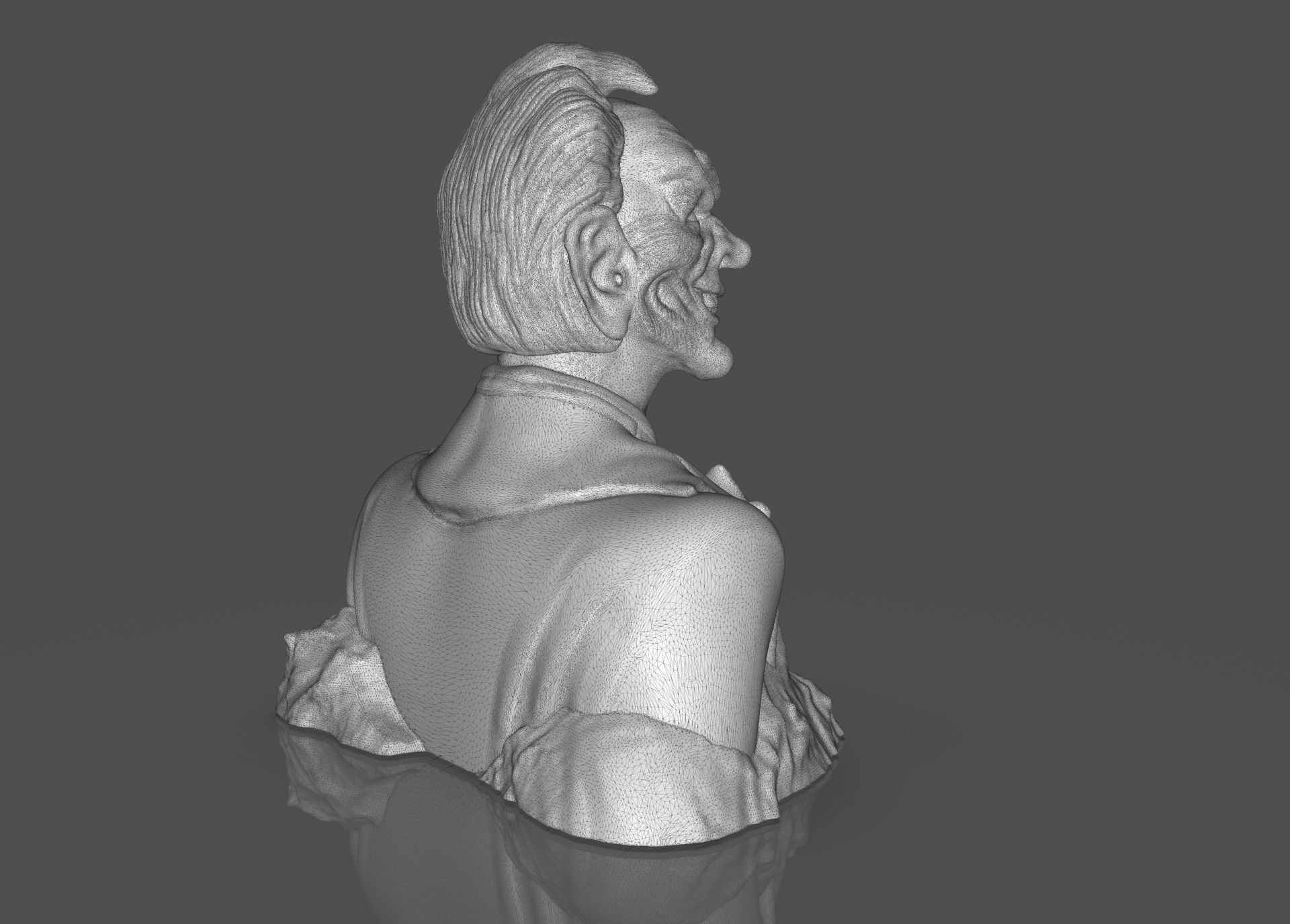 Stylized Joker Bust 3D print model_34