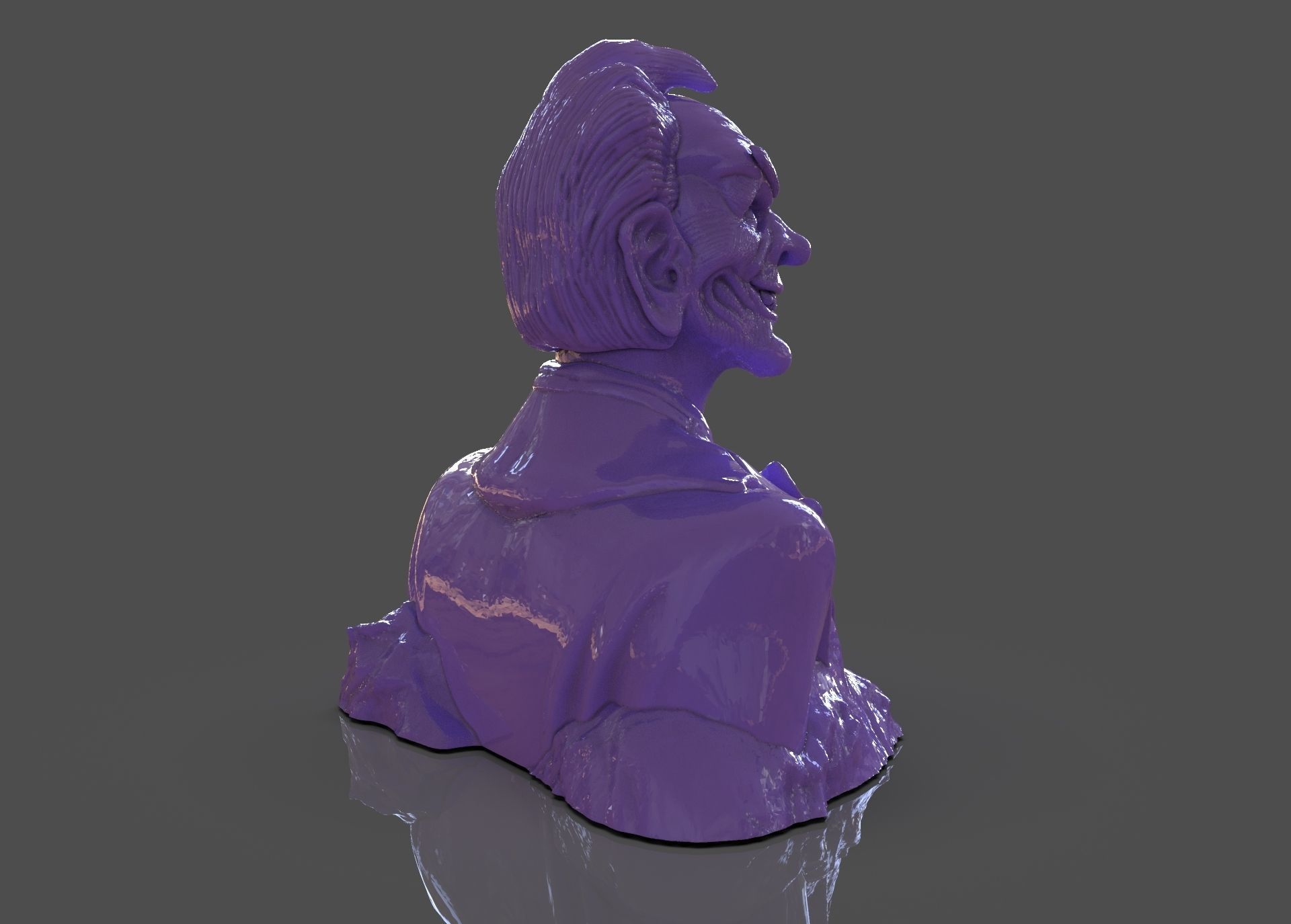 Stylized Joker Bust 3D print model_14