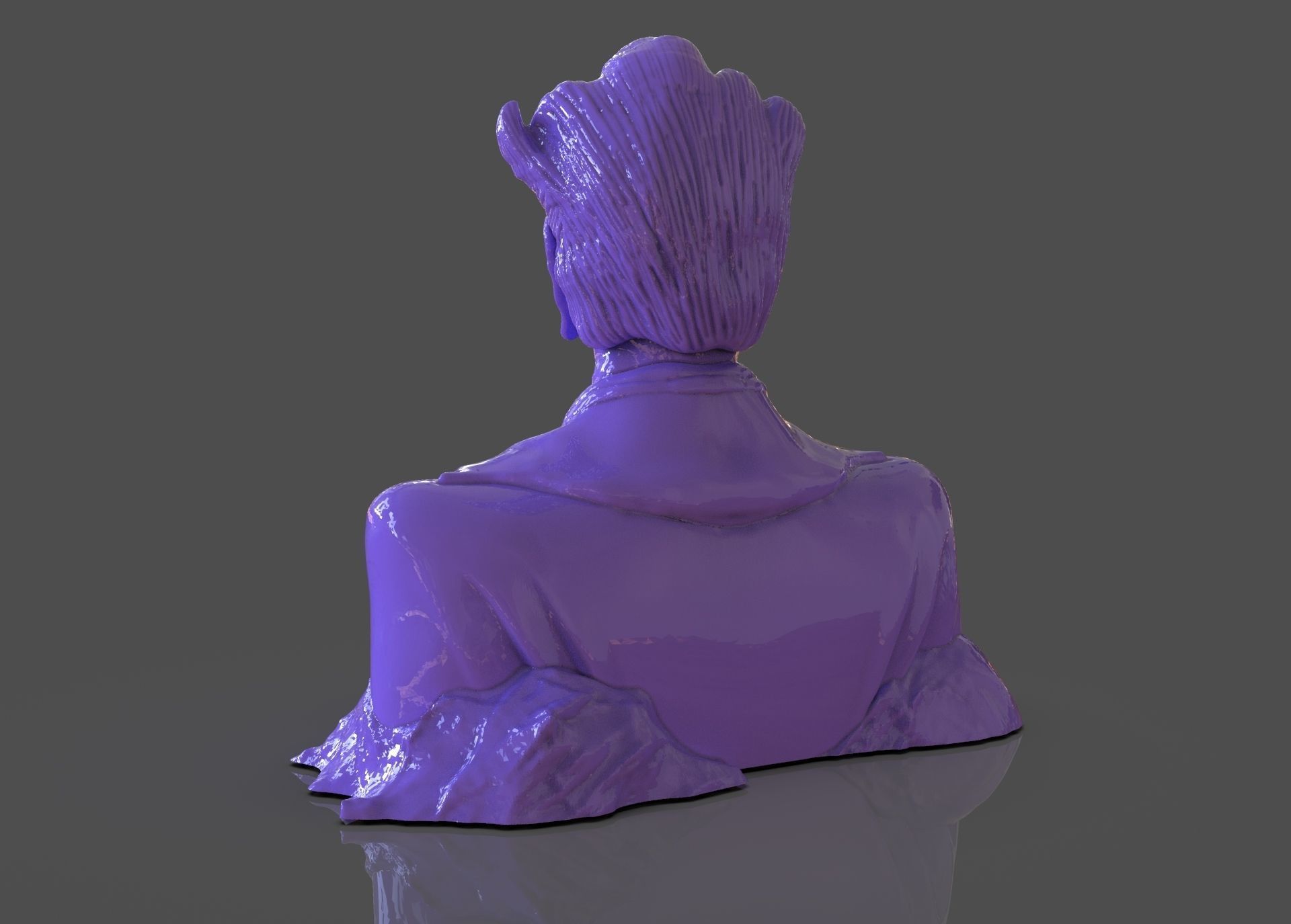 Stylized Joker Bust 3D print model_3