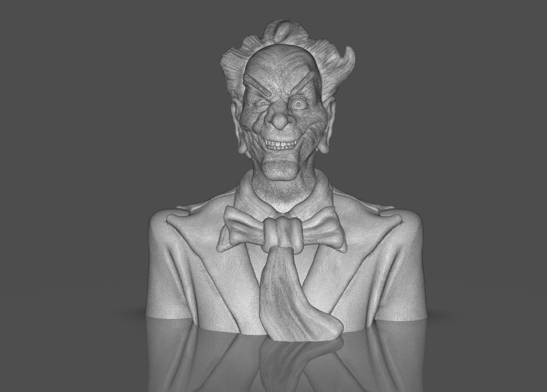 Stylized Joker Bust 3D print model_38