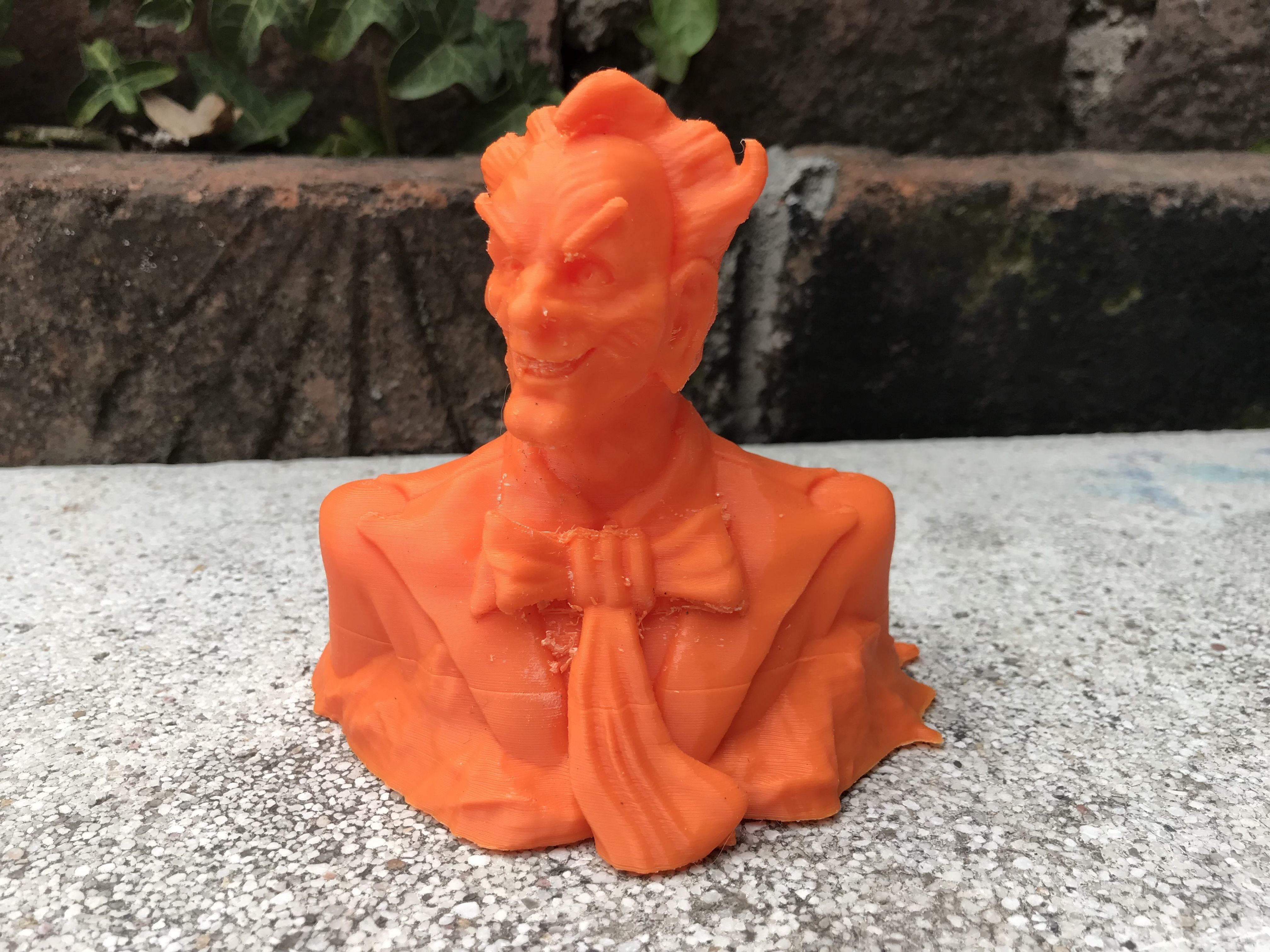 Stylized Joker Bust 3D print model_4