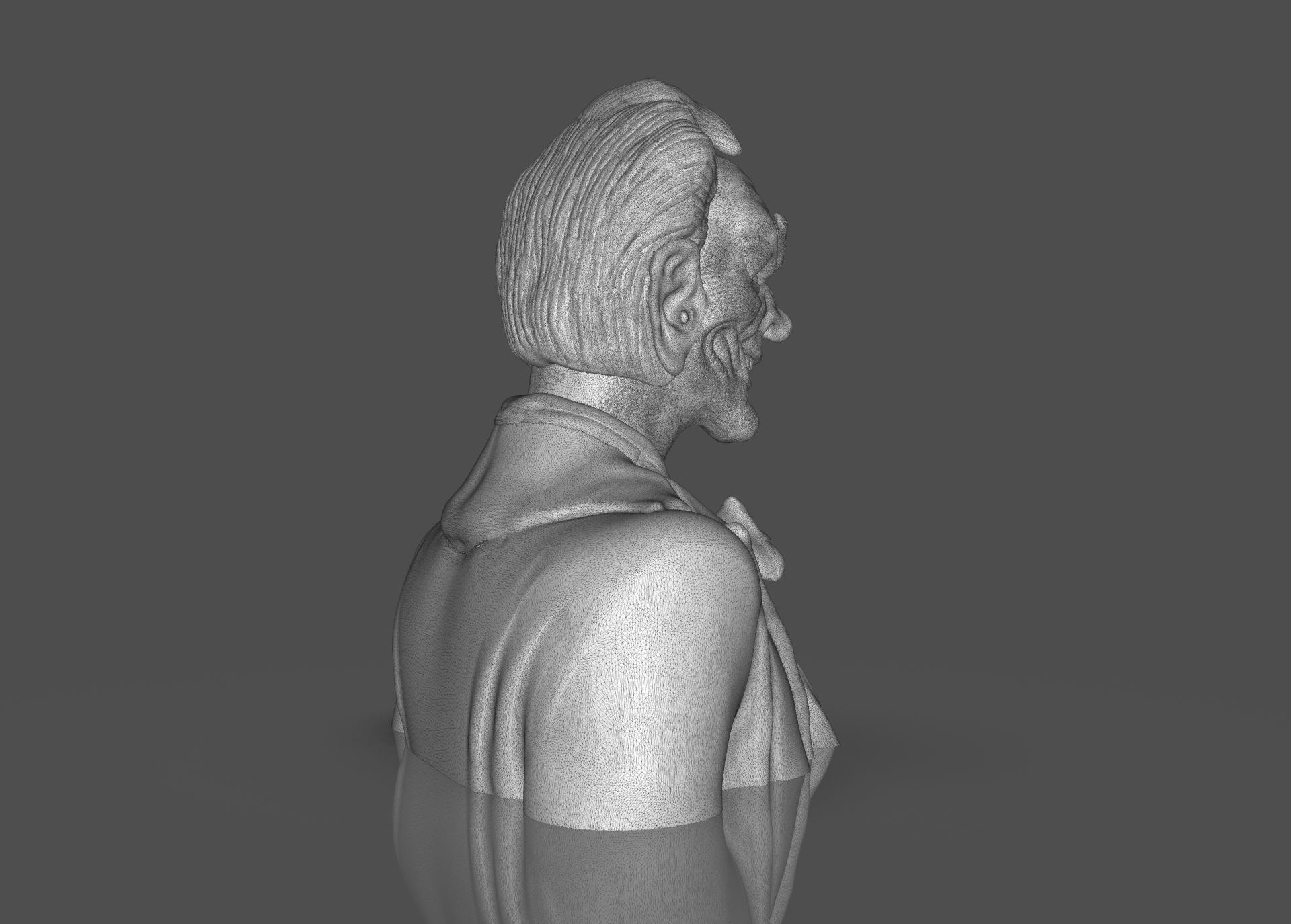 Stylized Joker Bust 3D print model_45