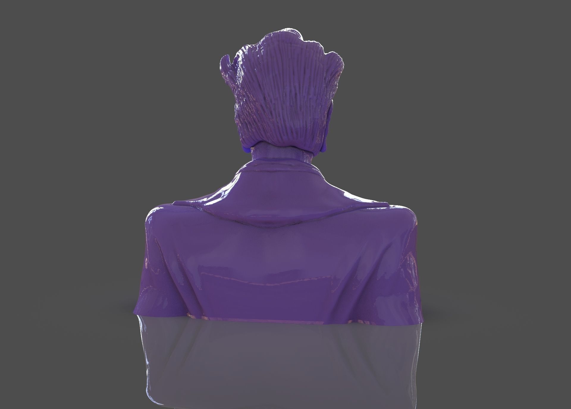 Stylized Joker Bust 3D print model_24
