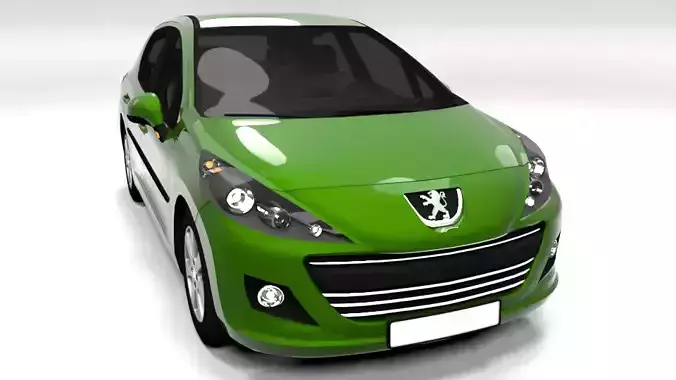 PEUGEOT 207 FACELIFT LOWPOLY