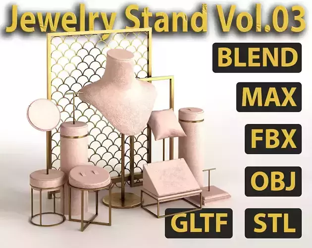 9 Jewelry Stand Vol 03 3D model