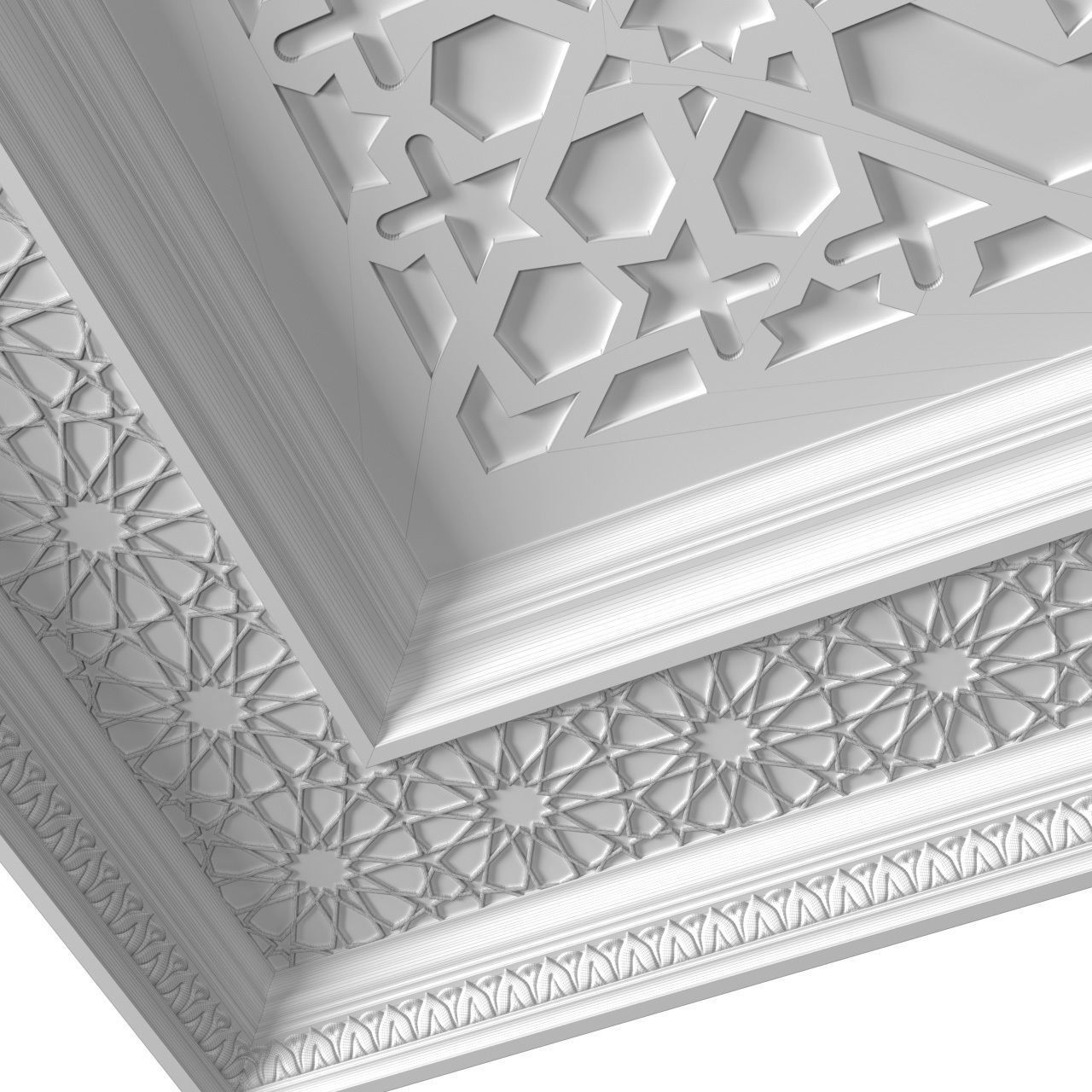 Ceiling in oriental style 3D model_4