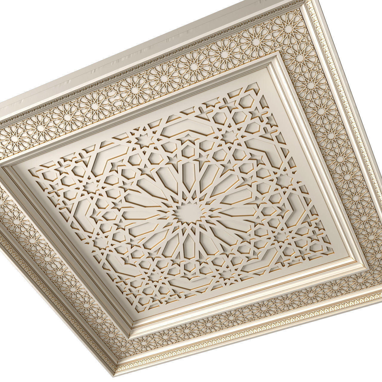 Ceiling in oriental style 3D model_1