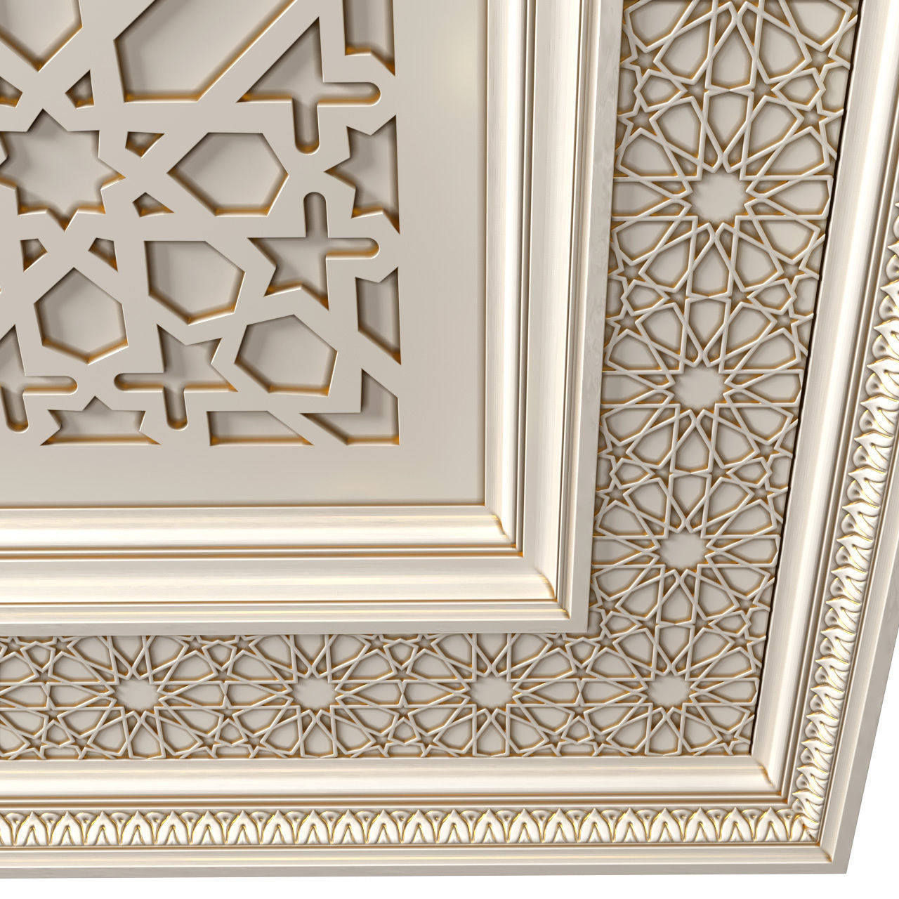 Ceiling in oriental style 3D model_3
