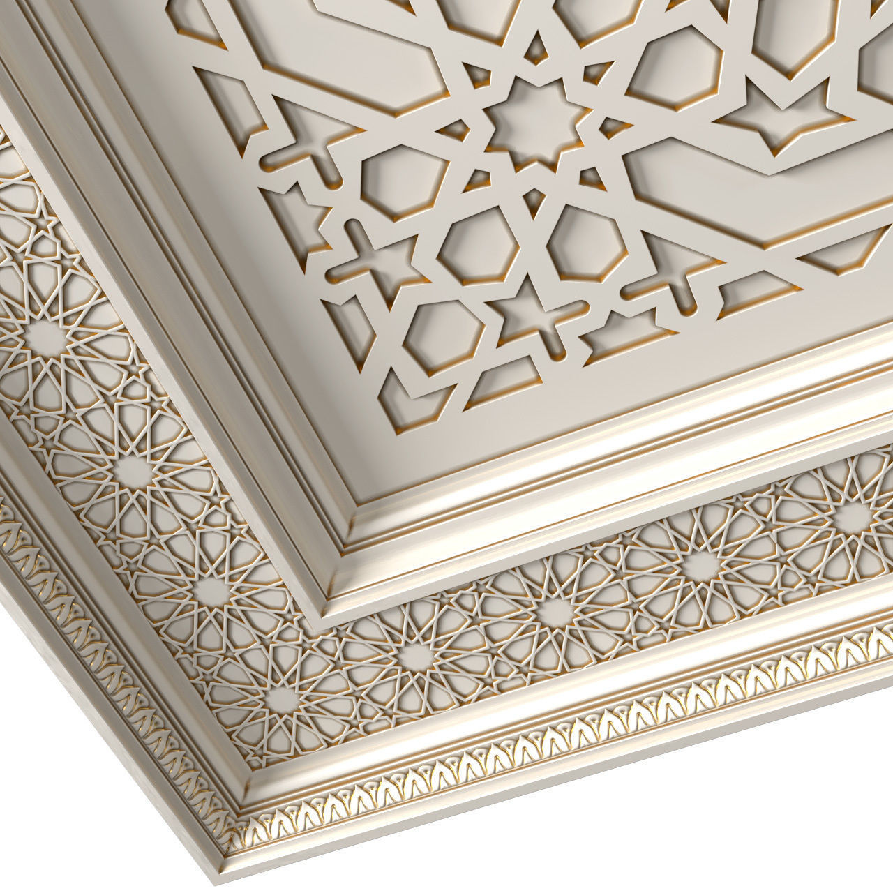 Ceiling in oriental style 3D model_2