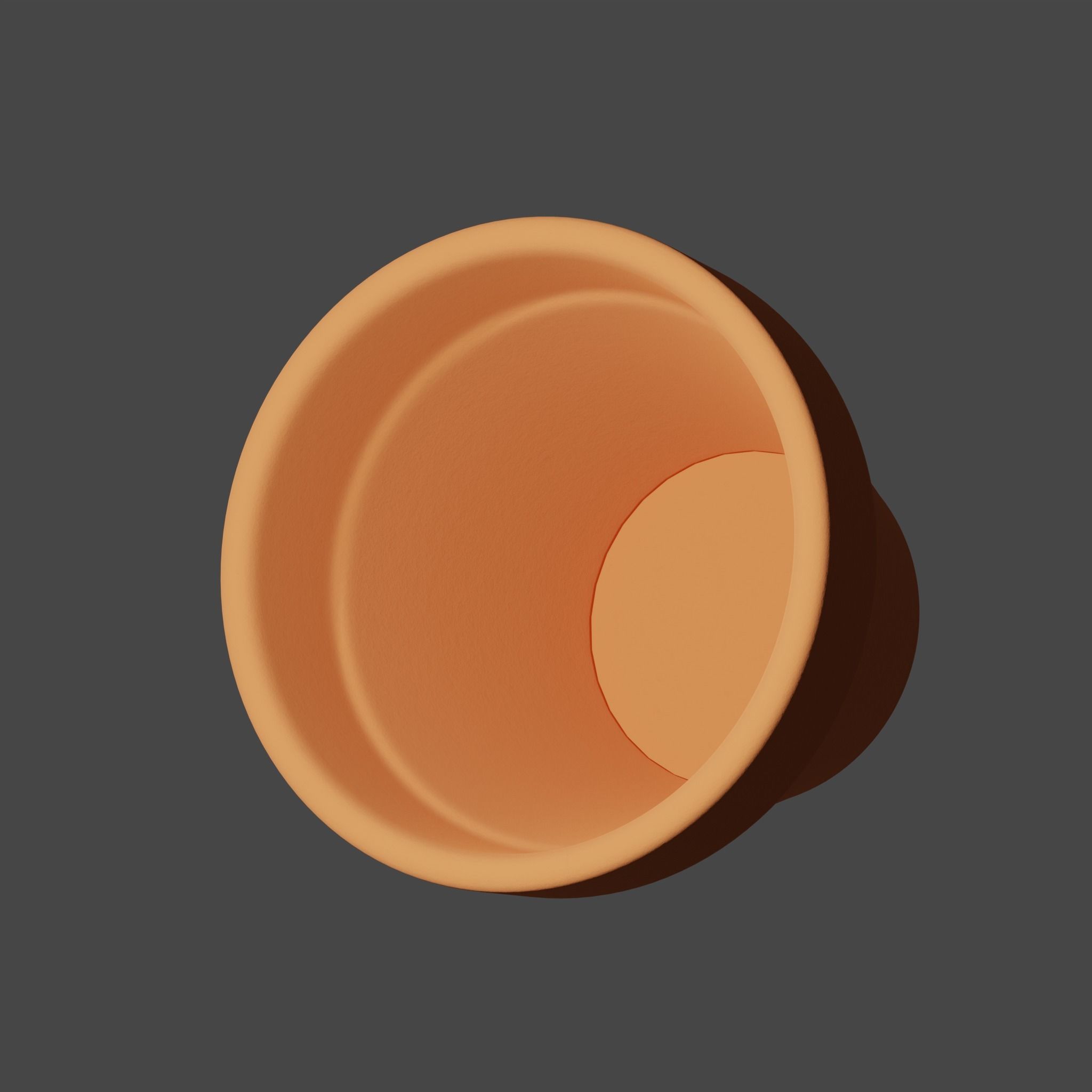 Brown flower pot made out of terracotta Free 3D model_3