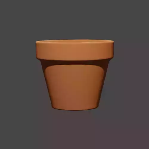 Brown flower pot made out of terracotta